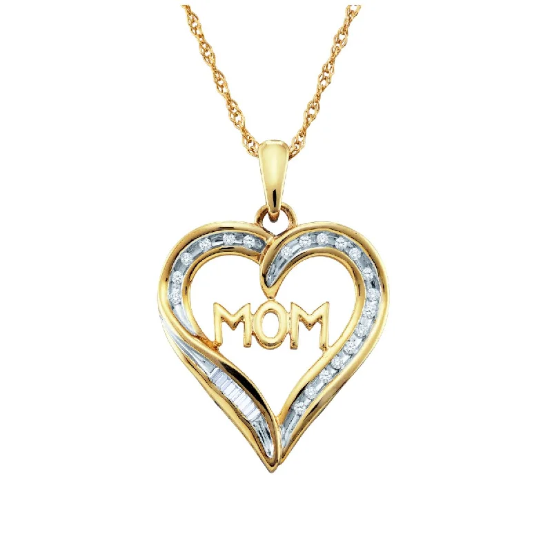 1/10 CTW Diamond Mom 18-inch Pendant in 10KT Yellow Gold