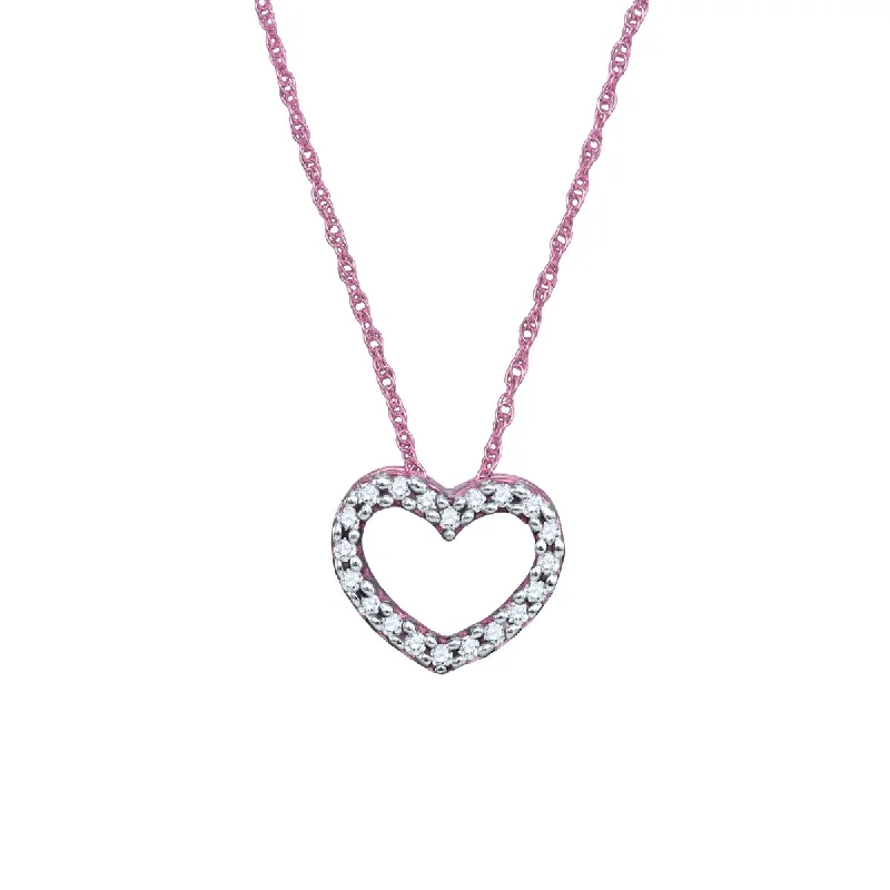 1/12 CTW Diamond Heart 18-inch Pendant in 10KT Rose Gold