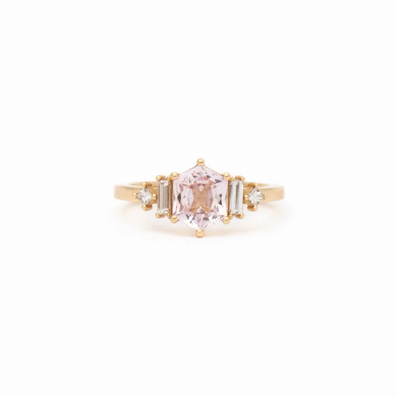 1.40 ct Pink Hexagonal Sapphire Josie Ring