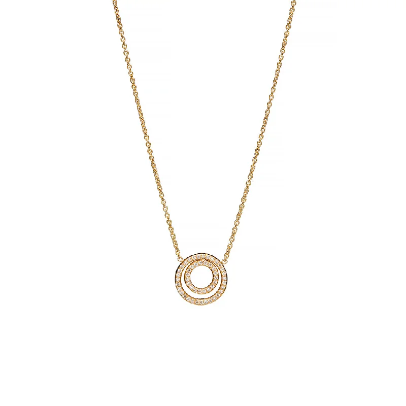 18 Karat Two Circle Necklace