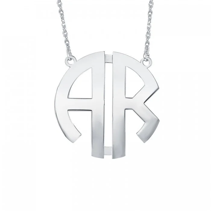 Fink's 25mm Original Two Initial Monogram Necklace