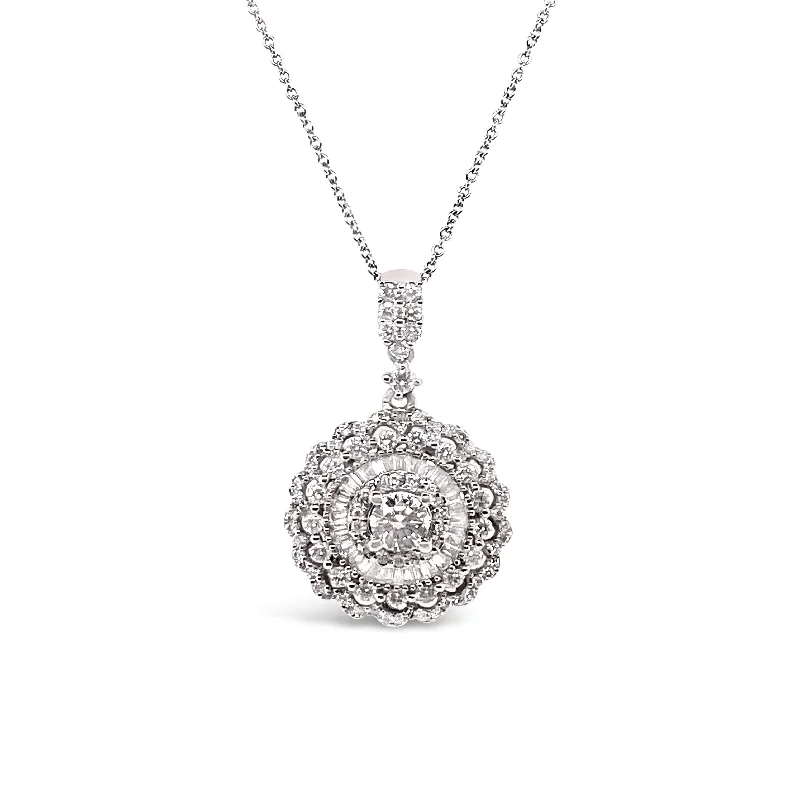 Forevermark 2.20 Cttw. White Gold Diamond Halo Pendant