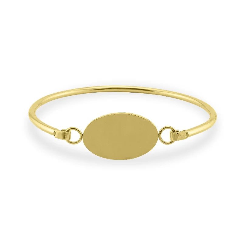 Stainless Steel Oval Engravable Bracelet / BRJ9073