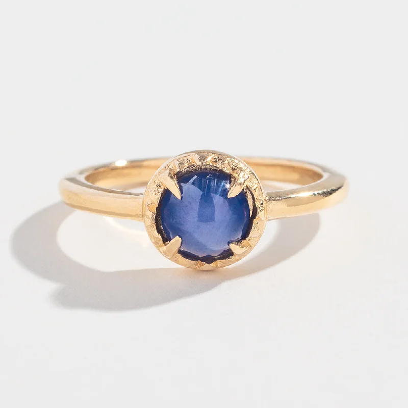 MATRIX HALO RING | 14K GOLD  | STAR SAPPHIRE