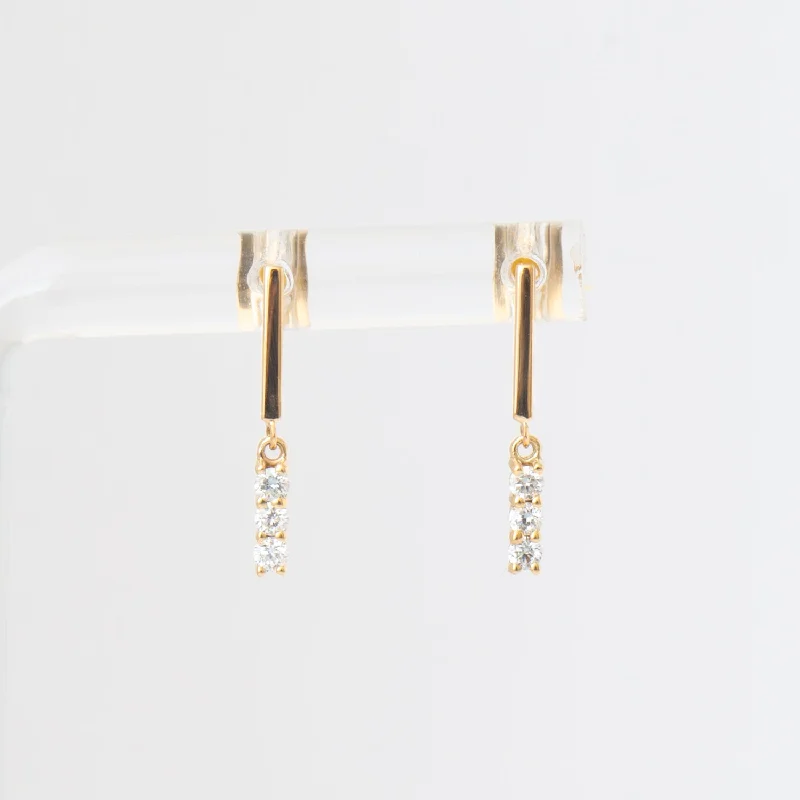 Pavé Drop Bar Earrings