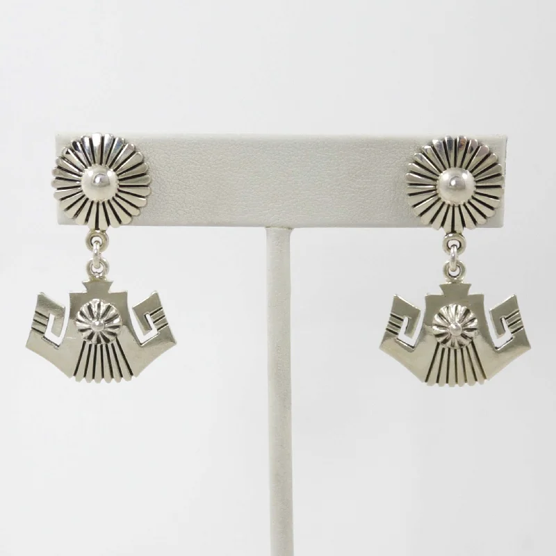 Stamped Silver Earrings