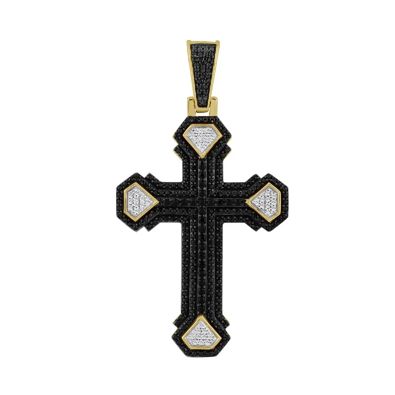 Titan by Adrian Gonzalez 10KT Gold 1 CTW Diamond Cross Pendant. Chain Not Included