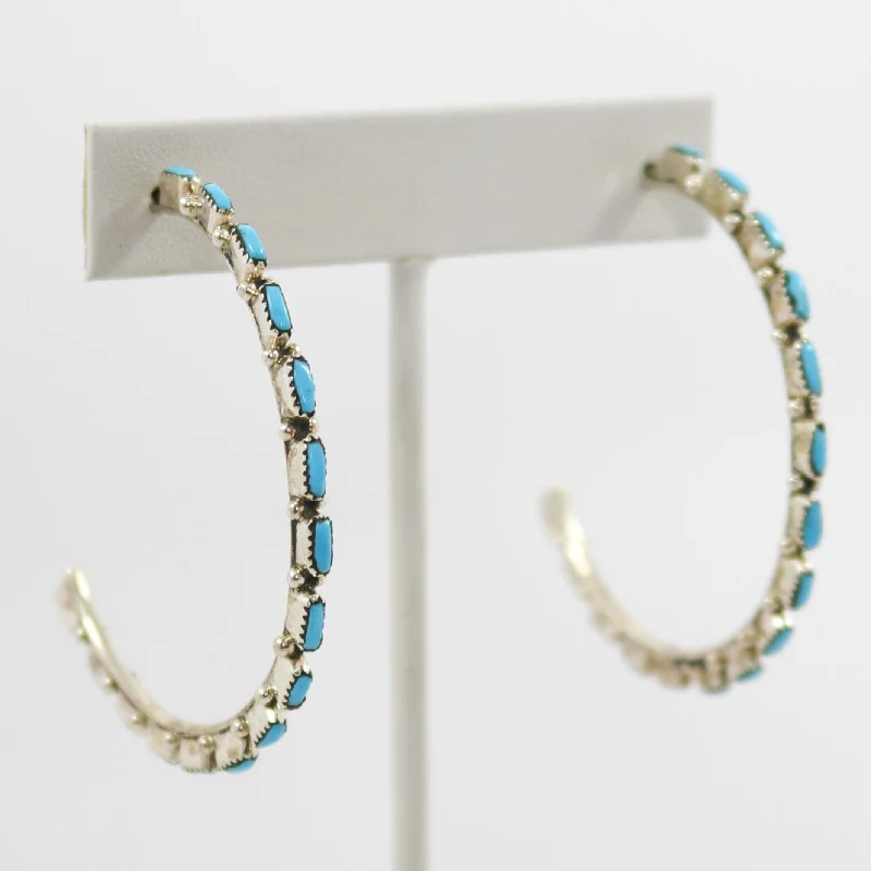 Turquoise Hoop Earrings