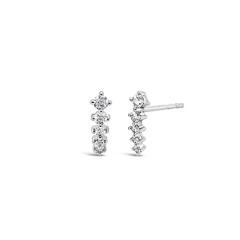 White Gold Diamond Fashion Stud Earrings