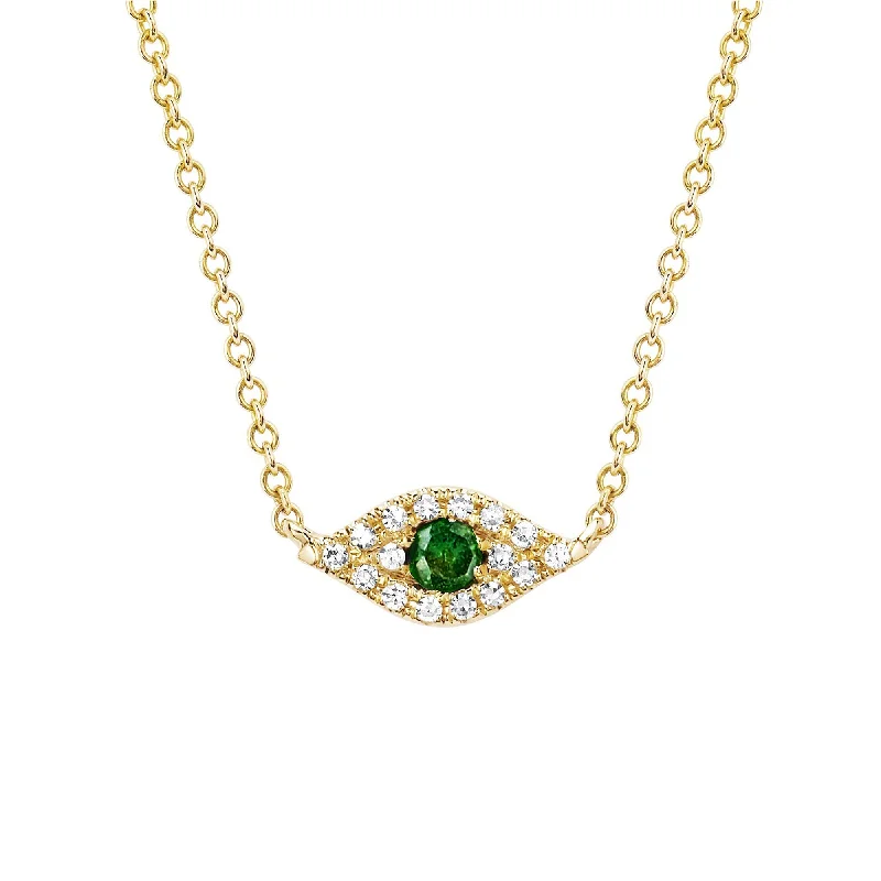 Diamond Evil Eye Choker - Tsavorite