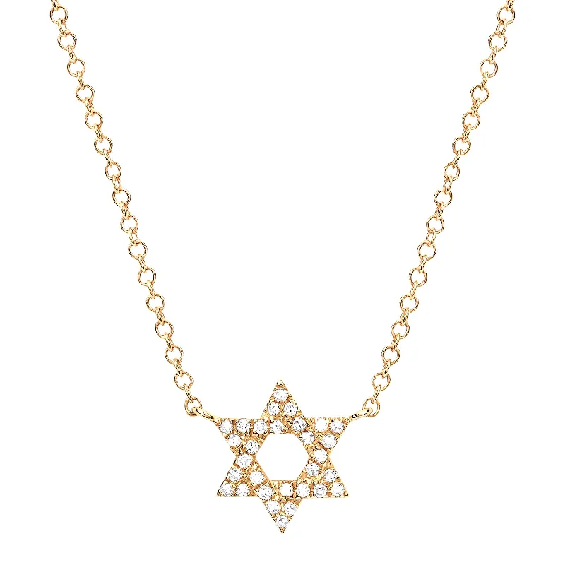 Star Of David Necklace - Yellow Gold