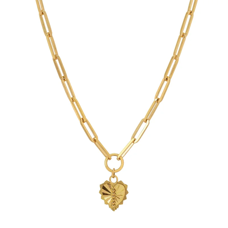 Classic FOB Necklace - Gold Heart