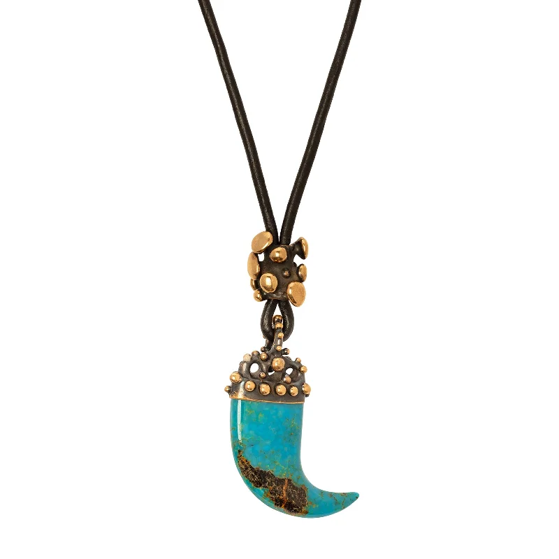 Turquoise Claw Pendant Necklace