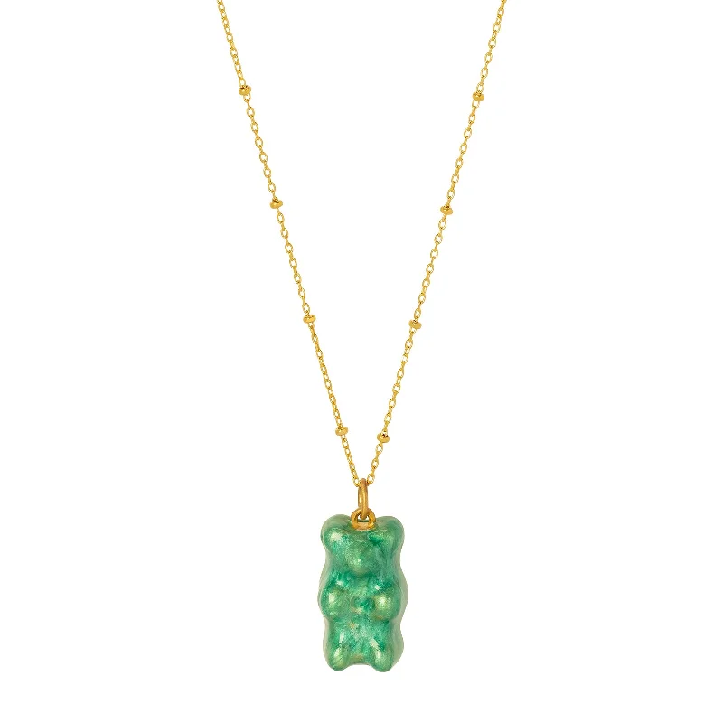 Gummy Pendant Necklace - Mint