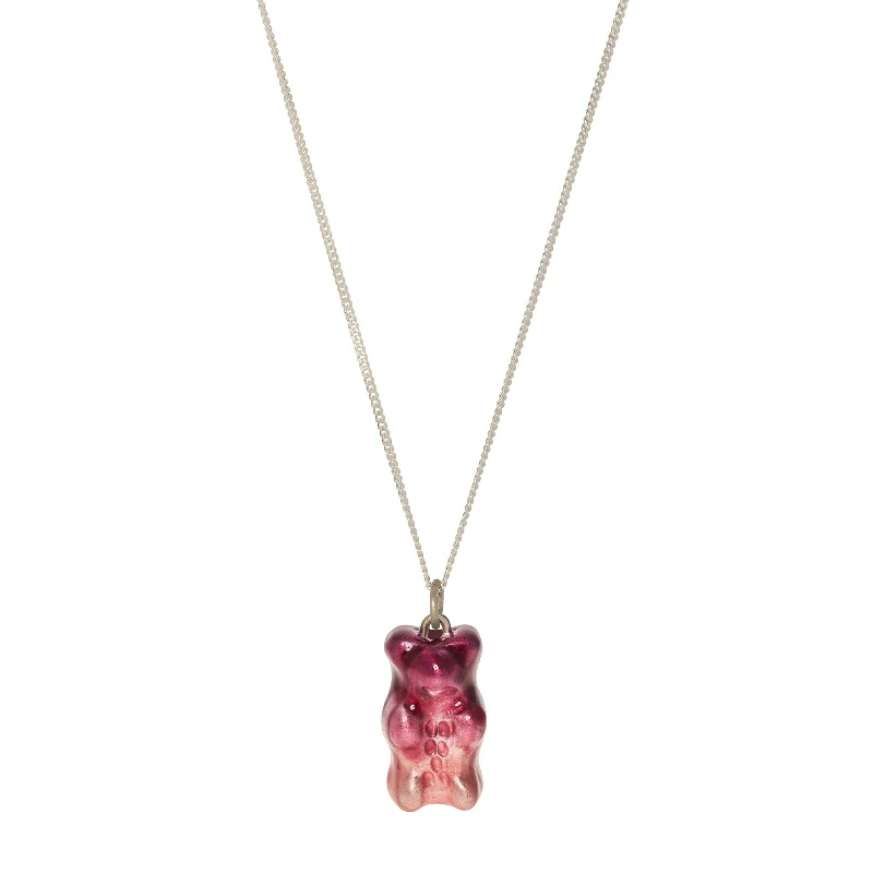 Gummy Pendant Necklace - Ombre Plum