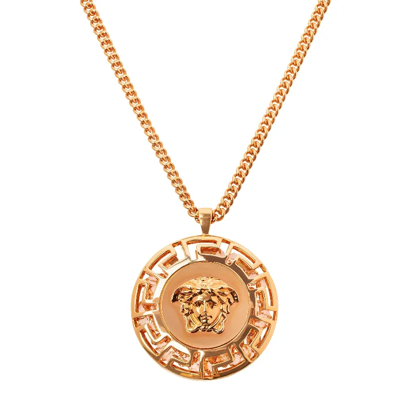 Versace Gem Filled Medusa Pendant Necklace