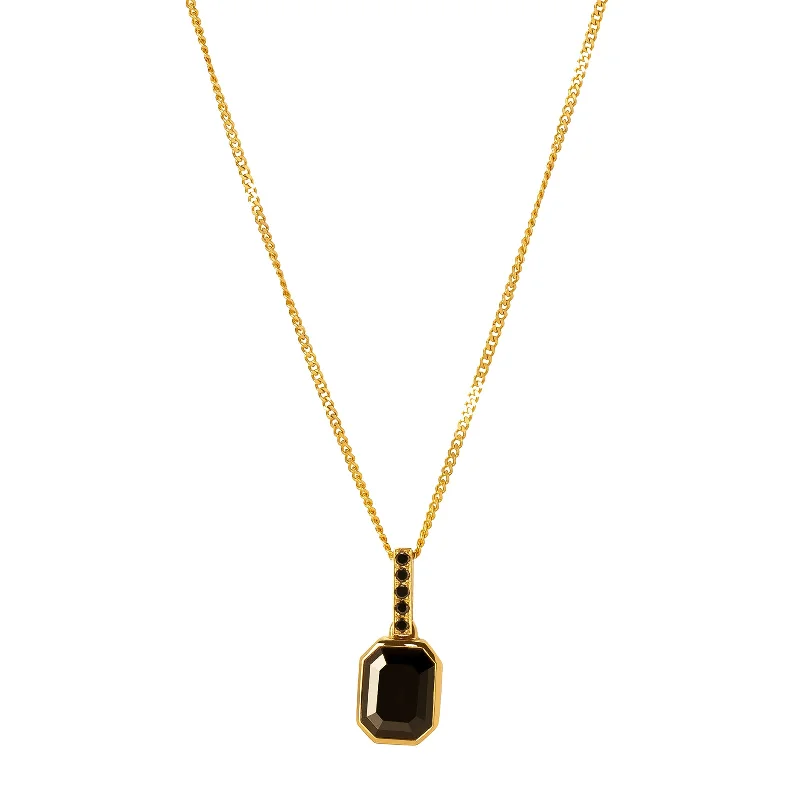 Black Diamond Pendant Necklace