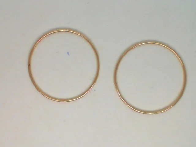 14Kt. Yellow Gold 1.2 X 30Mm Endless Large Hoop Earrings