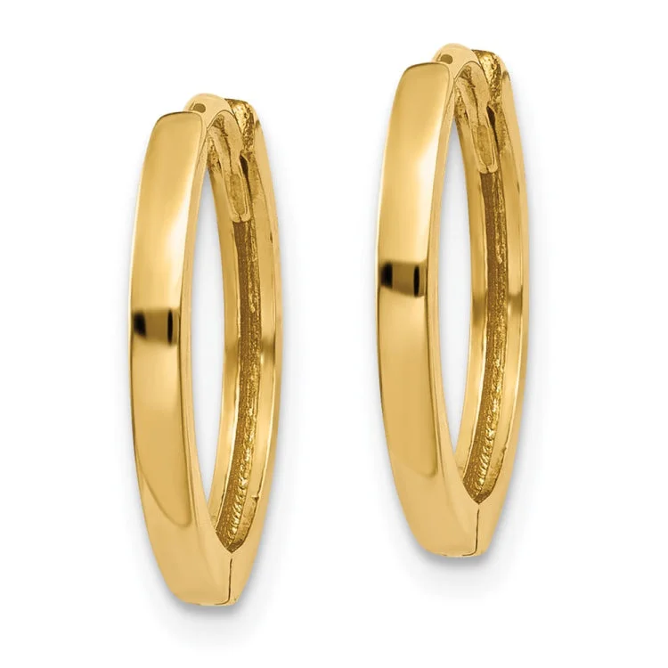 14k Round Hinged Hoop Earrings