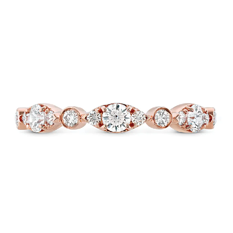 Hearts On Fire Half Anniversary Diamond Wedding Ring in 18K Rose Gold (0.46ctw)