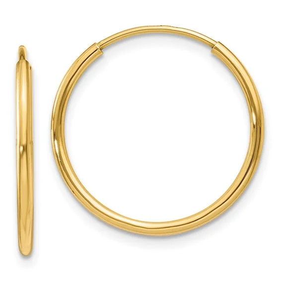 Leslie's 14kt Yellow Gold 1.20mm Endless Hoop Earring