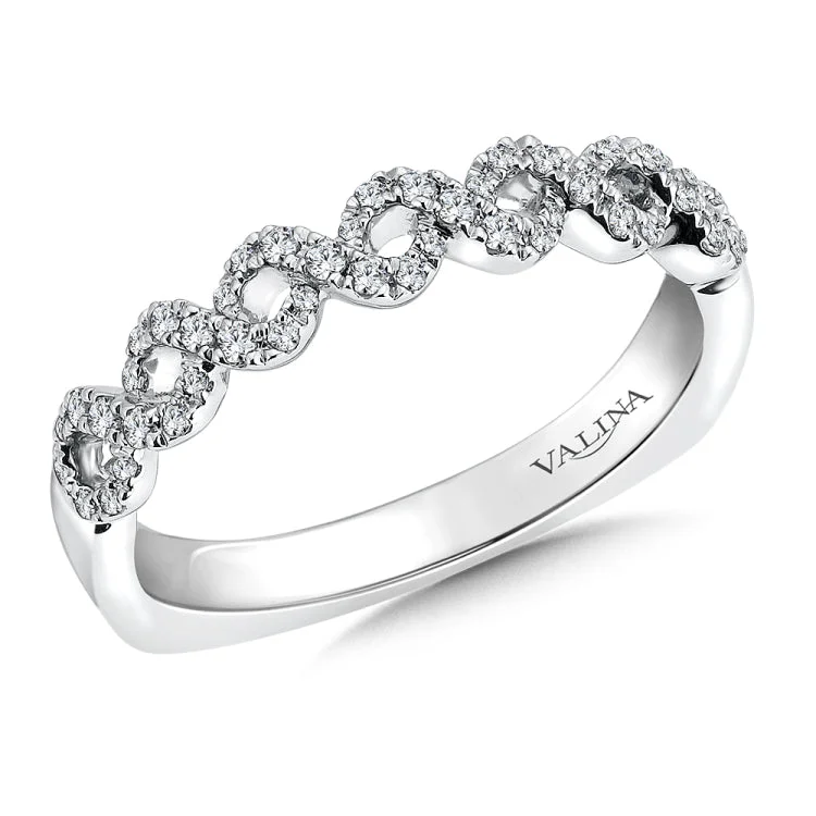 True fit matching diamond wedding band and a beautiful reminder of that special day for years to come.