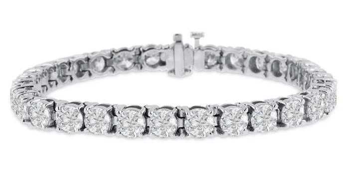 Diamond Tennis Bracelet (26.01 ct Diamonds) in White Gold