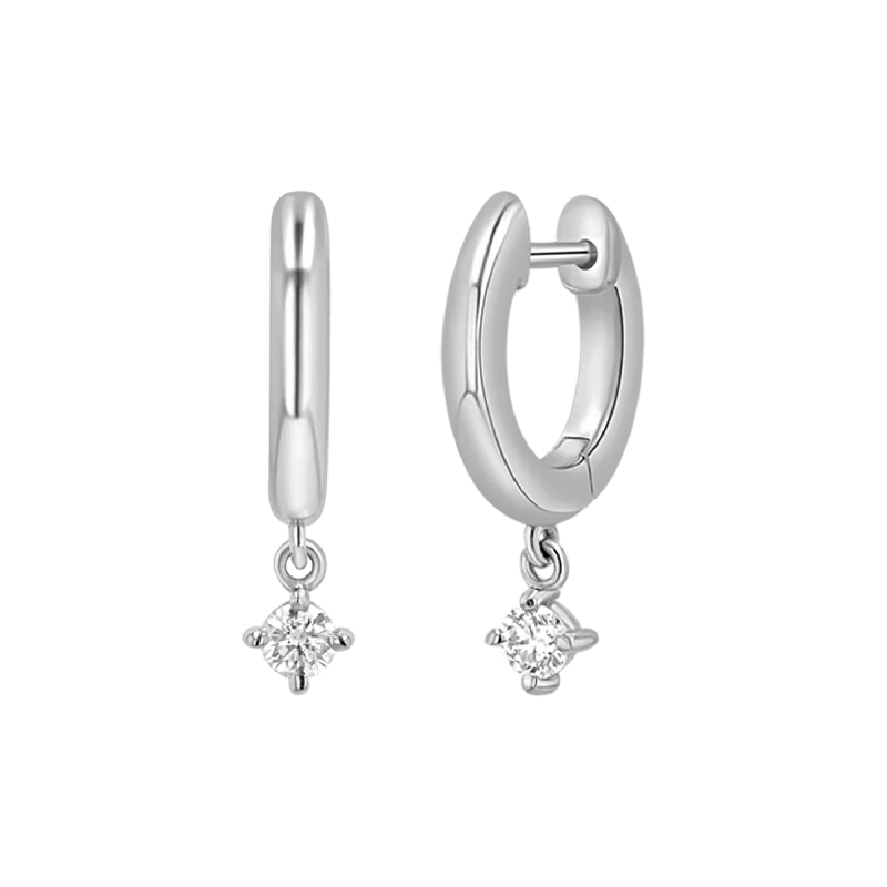 14K White Gold / Pair