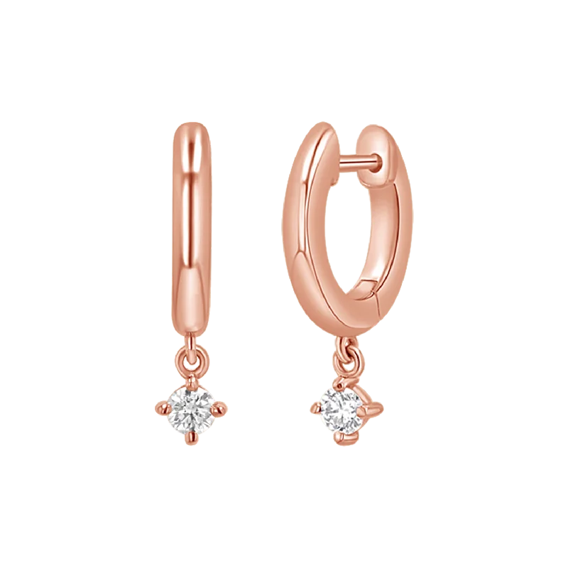 14K Rose Gold / Pair