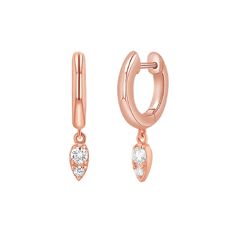 14K Rose Gold / Pair