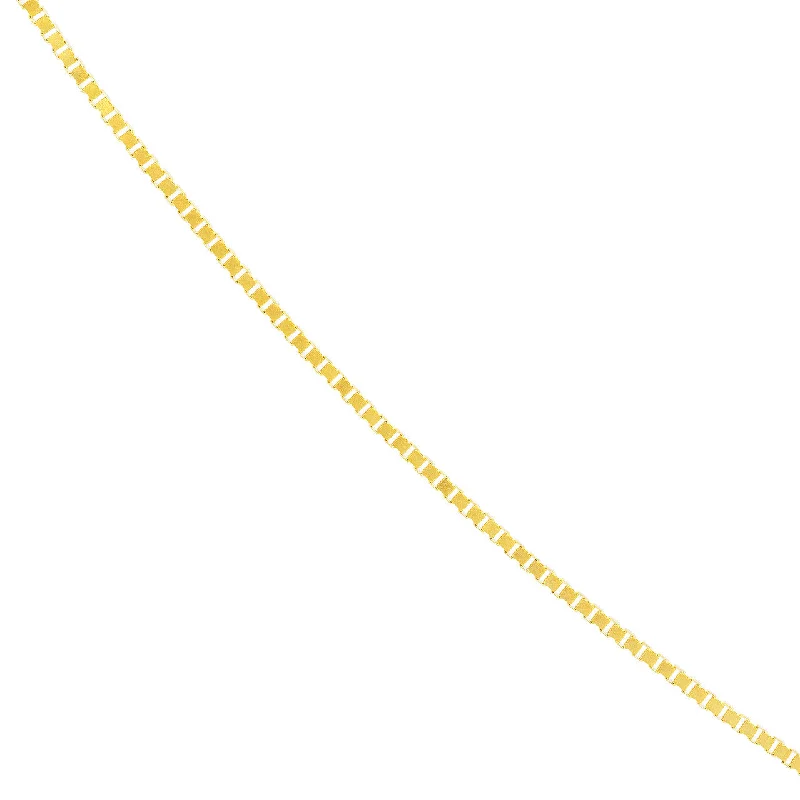 14K Yellow Gold or White Gold 0.9mm Silicone Adjustable Chain Necklace with Lobster Claw