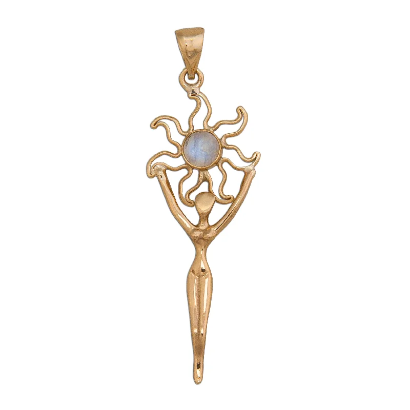 Alchemia Rainbow Moonstone Sun Goddess Pendant