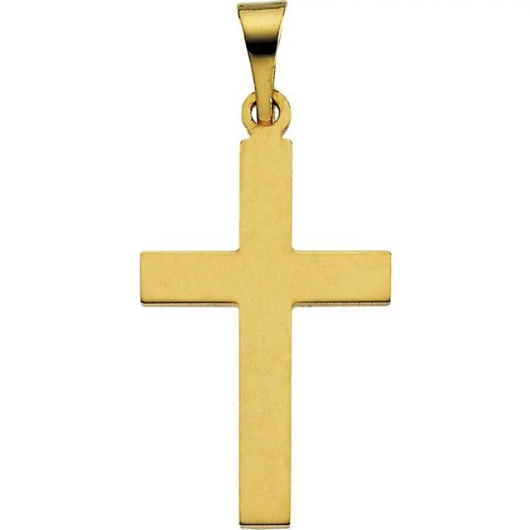 14K Yellow 18 x 12 mm Cross Pendant