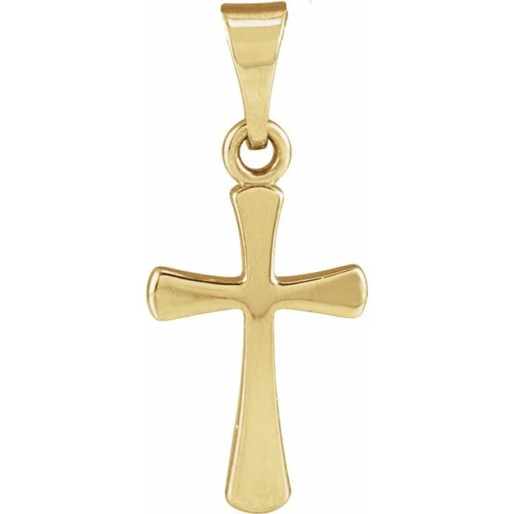 14K Yellow 16.5x9.5 mm Cross Pendant