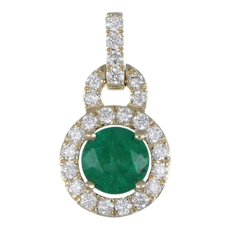 Emerald Pendant (Emerald 0.59 cts. White Diamond 0.27 cts.)