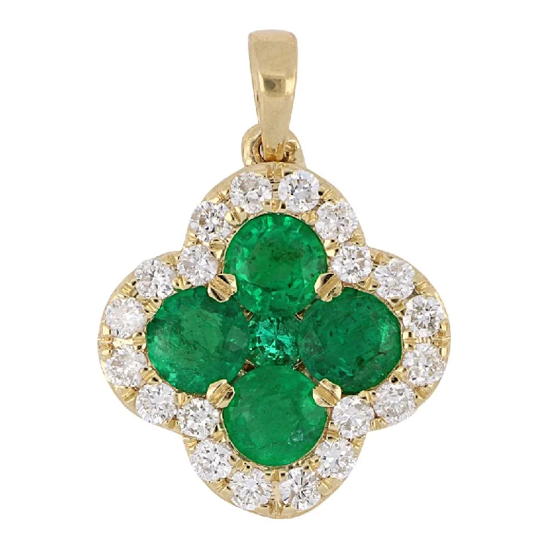 Emerald Pendant (Emerald 0.81 cts. White Diamond 0.34 cts.)