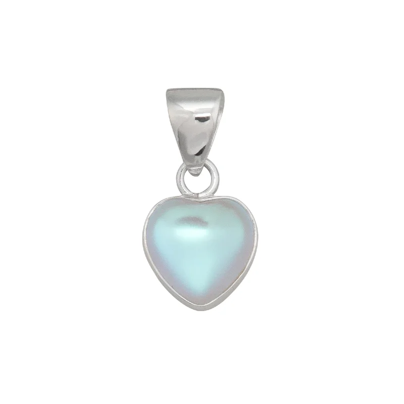 Heartfelt Sterling Silver Petite Luminite Pendant