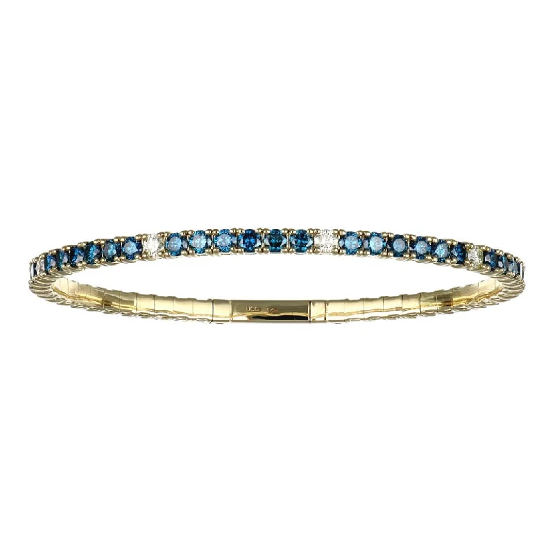 Blue Diamond Flexible Bangle (Blue Diamond 4.57 cts. White Diamond 0.79 cts.)