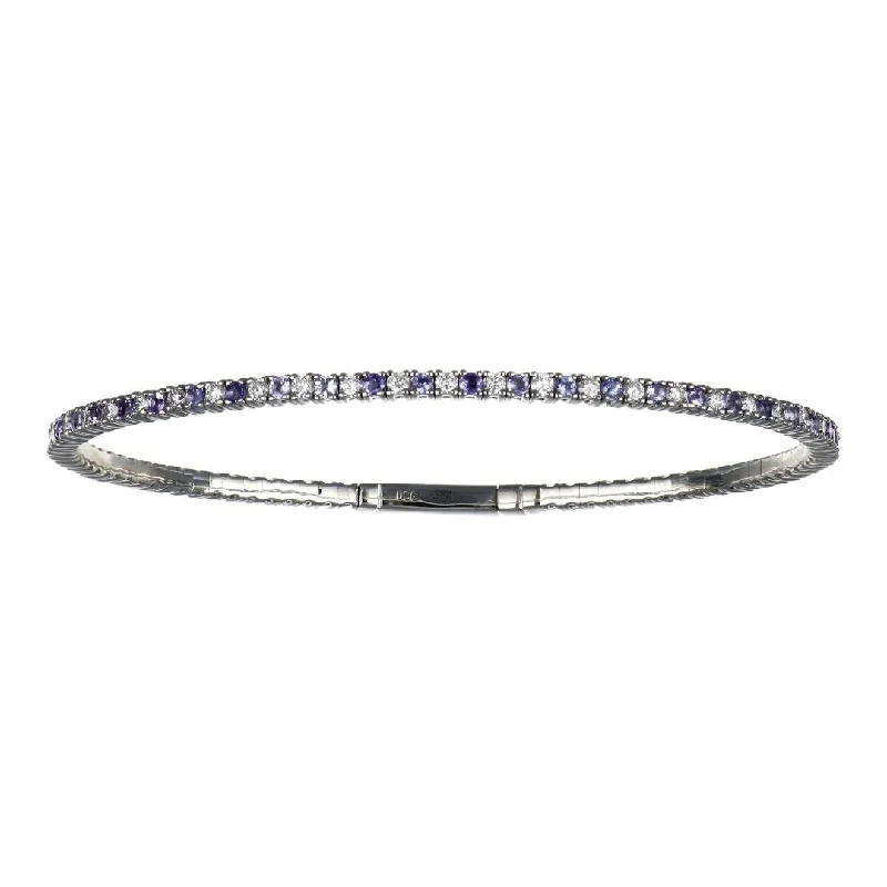 Flexible Tanzanite Bangle (Tanzanite 1.21 cts. White Diamond 0.96 cts.)