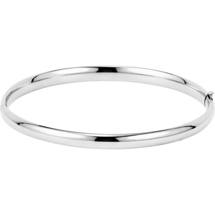 14K White 4.75 mm Hinged Bangle 7