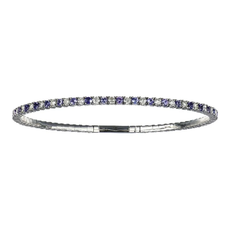 Tanzanite Flexible Bangle  (Tanzanite 1.72 cts. White Diamond 1.81 cts.)