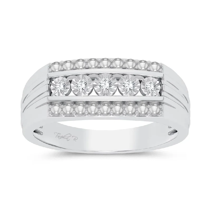 10K 0.15ct Diamond Mens Ring