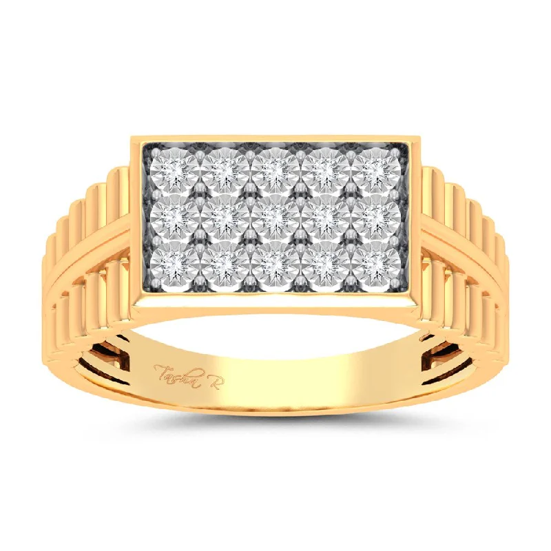 10K 0.15ct Diamond Mens Ring