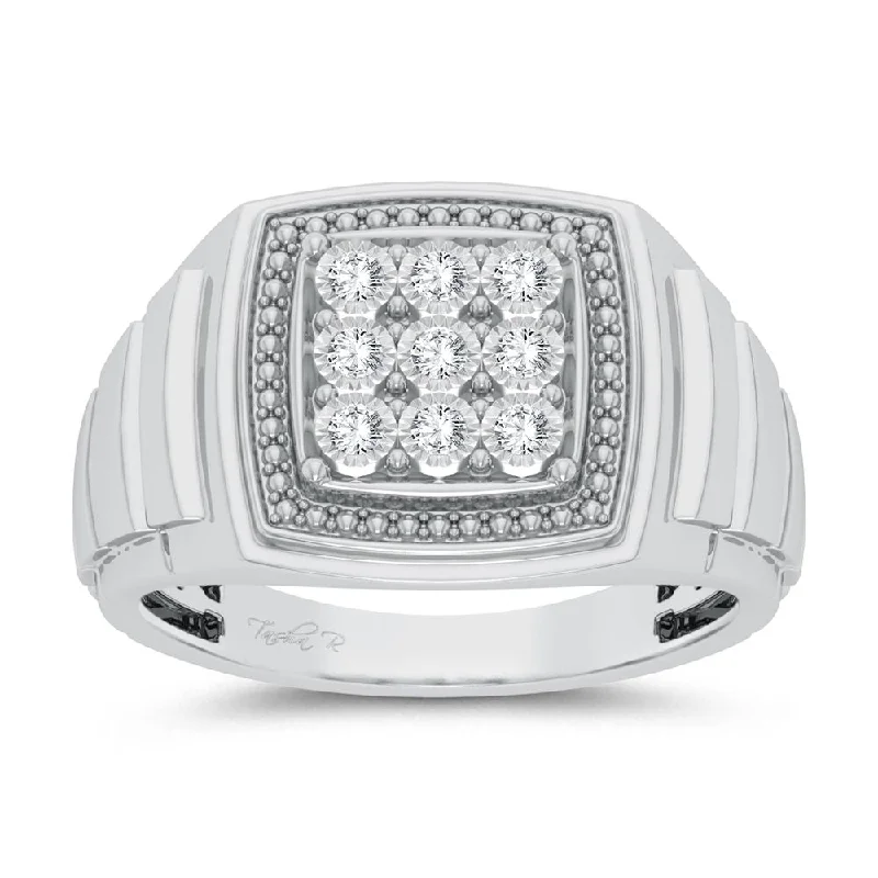 10K 0.20ct Diamond Mens Ring