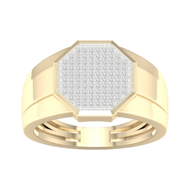 10K 0.33ct Diamond Mens Ring