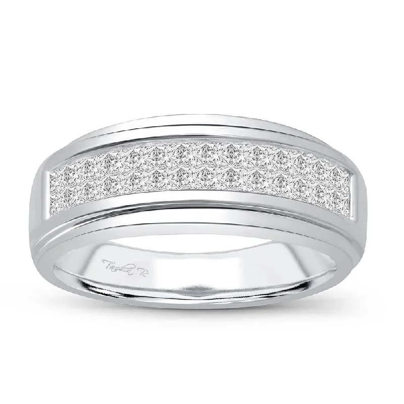 14K 0.96CT DIAMOND MENS BAND