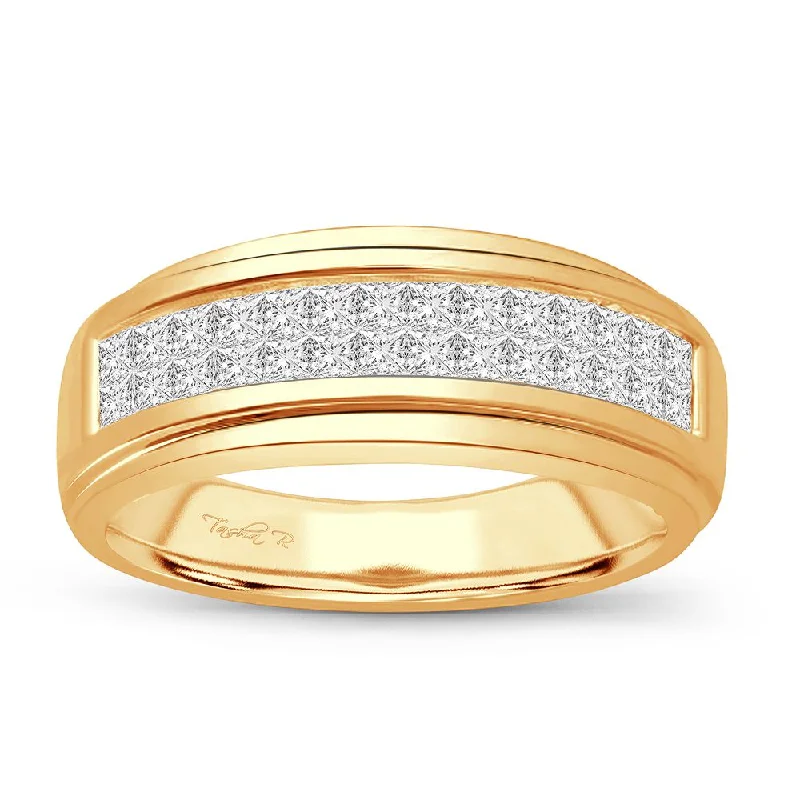 14K 0.96CT DIAMOND MENS BAND