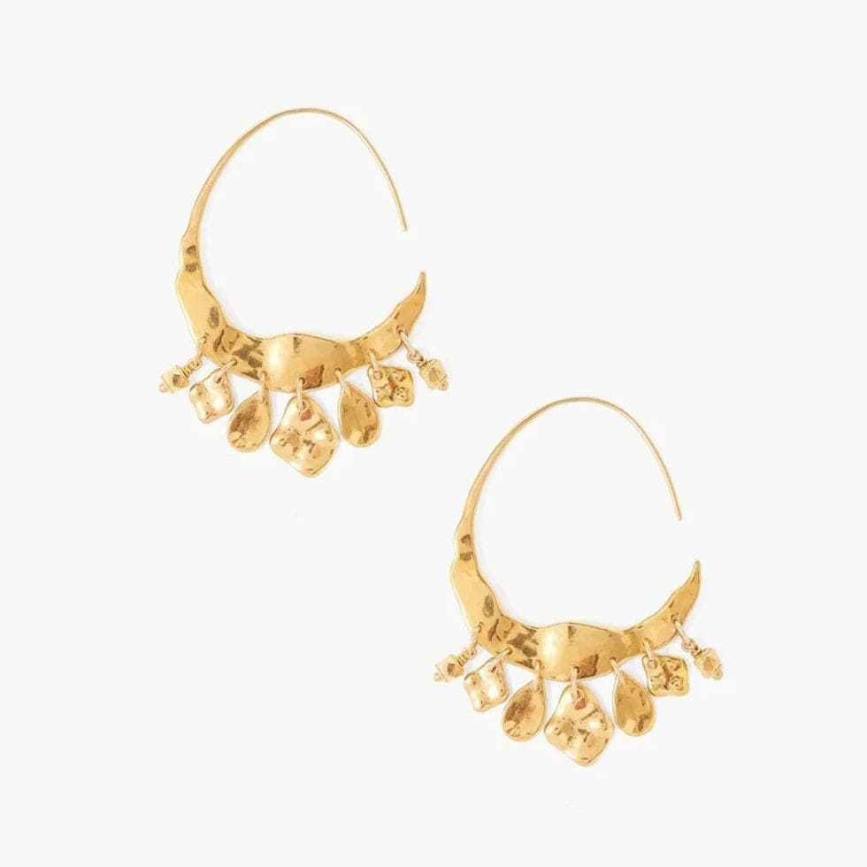 Gold Crescent Earrings