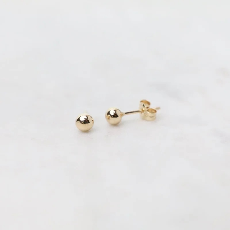 14k Yellow Gold 4mm Ball Post Earrings