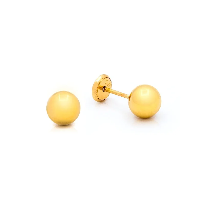 14k Yellow Gold 7mm Ball Post Earrings